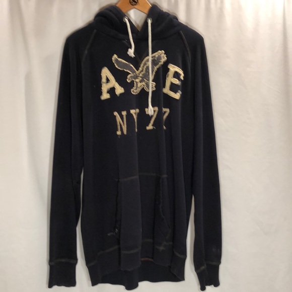 American Eagle Outfitters Other - American Eagle navy hooded sweatshirt Sz XLT